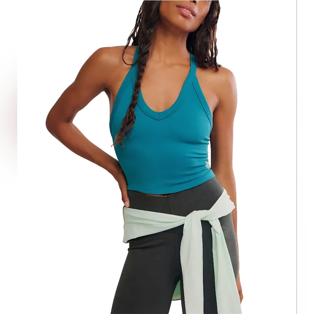 FP Movement All Clear V Neck Cami in Celestial Blue, NWT